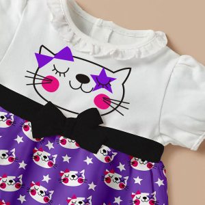 Modern Elegant Princess Trendy Girls Pure Cotton Frock & Dresses